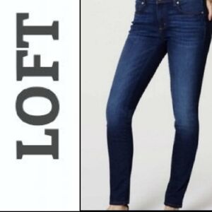 Loft High Rise Modern Slimny Ankle Jeans Dark Wash